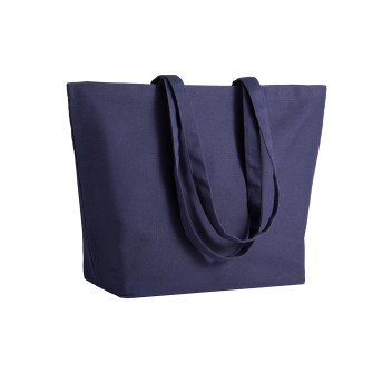 Shopper con soffietto alla base in cotone 280 g-m2, manici lunghi - In stampa sublima FullGadgets.com