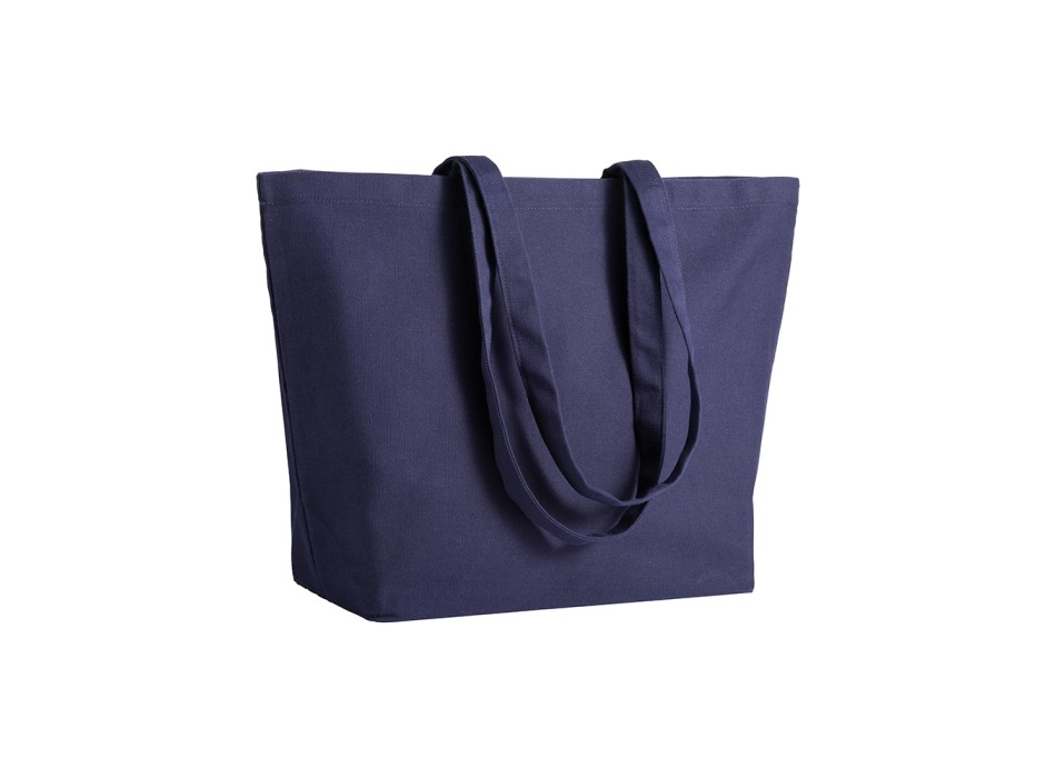 Shopper con soffietto alla base in cotone 280 g-m2, manici lunghi - In stampa sublima FullGadgets.com