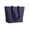 Shopper con soffietto alla base in cotone 280 g-m2, manici lunghi - In stampa sublima