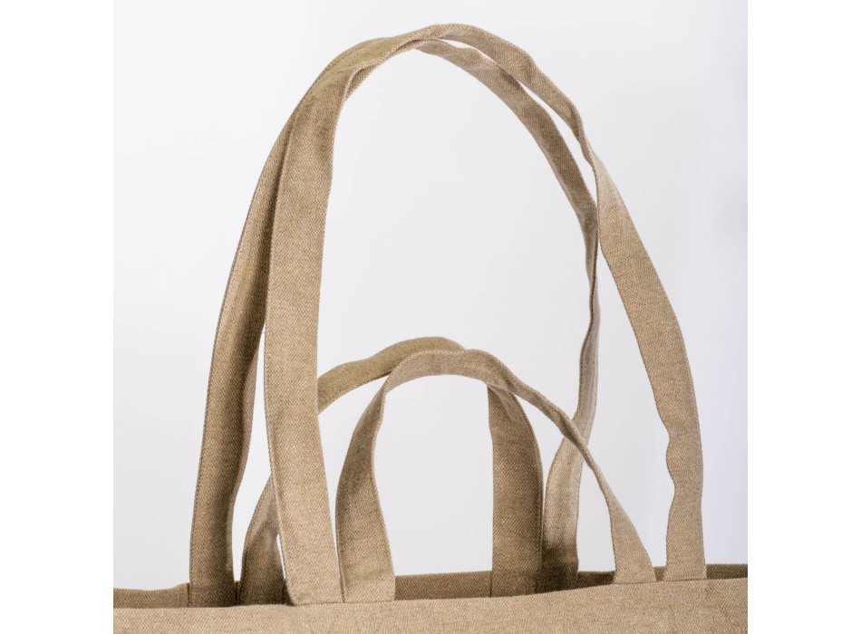 Shopper con soffietto alla base in cotone riciclato 280 g/m2, con doppi manici FullGadgets.com