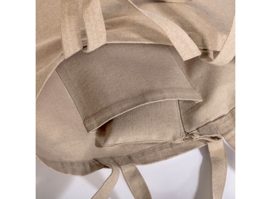 Shopper con soffietto alla base in cotone riciclato 280 g/m2, con doppi manici FullGadgets.com