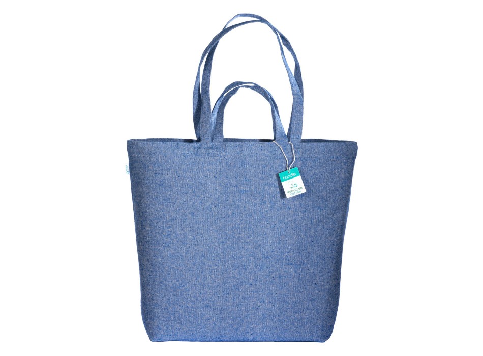 Shopper con soffietto alla base in cotone riciclato 280 g/m2, con doppi manici FullGadgets.com