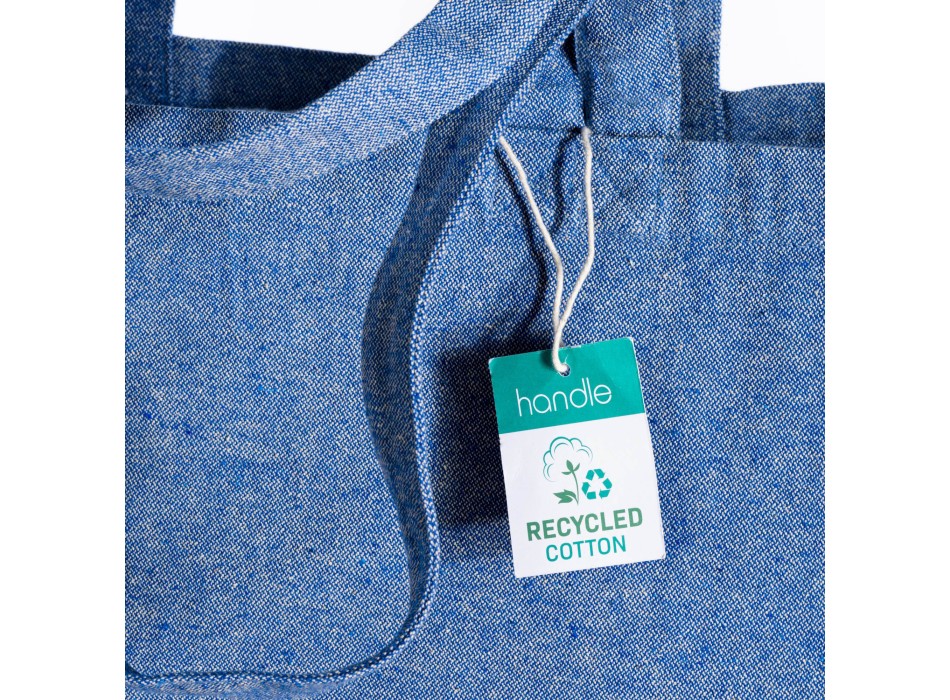 Shopper con soffietto alla base in cotone riciclato 280 g/m2, con doppi manici FullGadgets.com