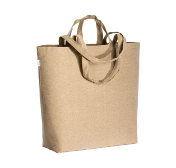 Shopper con soffietto alla base in cotone riciclato 280 g/m2, con doppi manici FullGadgets.com