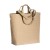 Shopper con soffietto alla base in cotone riciclato 280 g/m2, con doppi manici