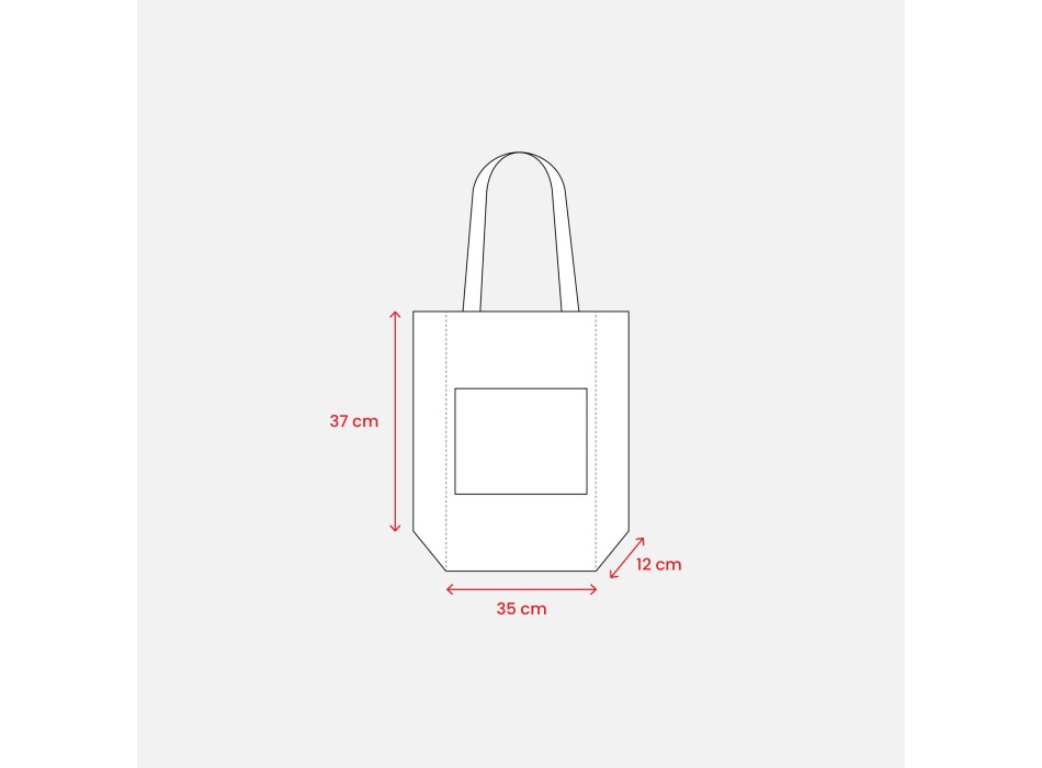 Shopper con soffietto alla base in Juta con manici e tasca esterna (18 x 15 cm) in cotone FullGadgets.com