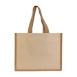 Shopper con soffietto alla base in juta e canvas FullGadgets.com
