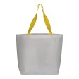 Shopper con soffietto alla base in TNT laminato 100 g/m2 cucito, manici in colore fluo FullGadgets.com