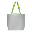 Shopper con soffietto alla base in TNT laminato 100 g/m2 cucito, manici in colore fluo FullGadgets.com