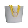 Shopper con soffietto alla base in TNT laminato 100 g/m2 cucito, manici in colore fluo FullGadgets.com