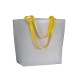 Shopper con soffietto alla base in TNT laminato 100 g/m2 cucito, manici in colore fluo FullGadgets.com