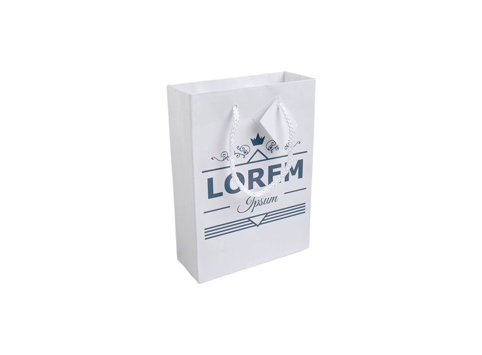 Shopper con soffietto in carta laminata 157 g/m2 con rinforzo alla base FullGadgets.com