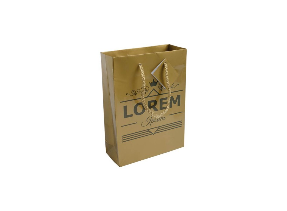 Shopper con soffietto in carta laminata 157 g/m2 con rinforzo alla base FullGadgets.com