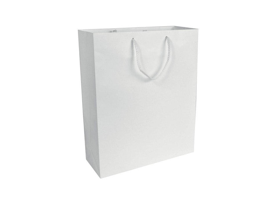 Shopper con soffietto in carta laminata opaca 157 g/m2 con rinforzo alla base FullGadgets.com