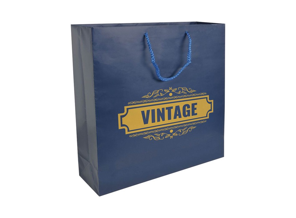 Shopper con soffietto in carta laminata opaca 157 g/m2 con rinforzo alla base FullGadgets.com