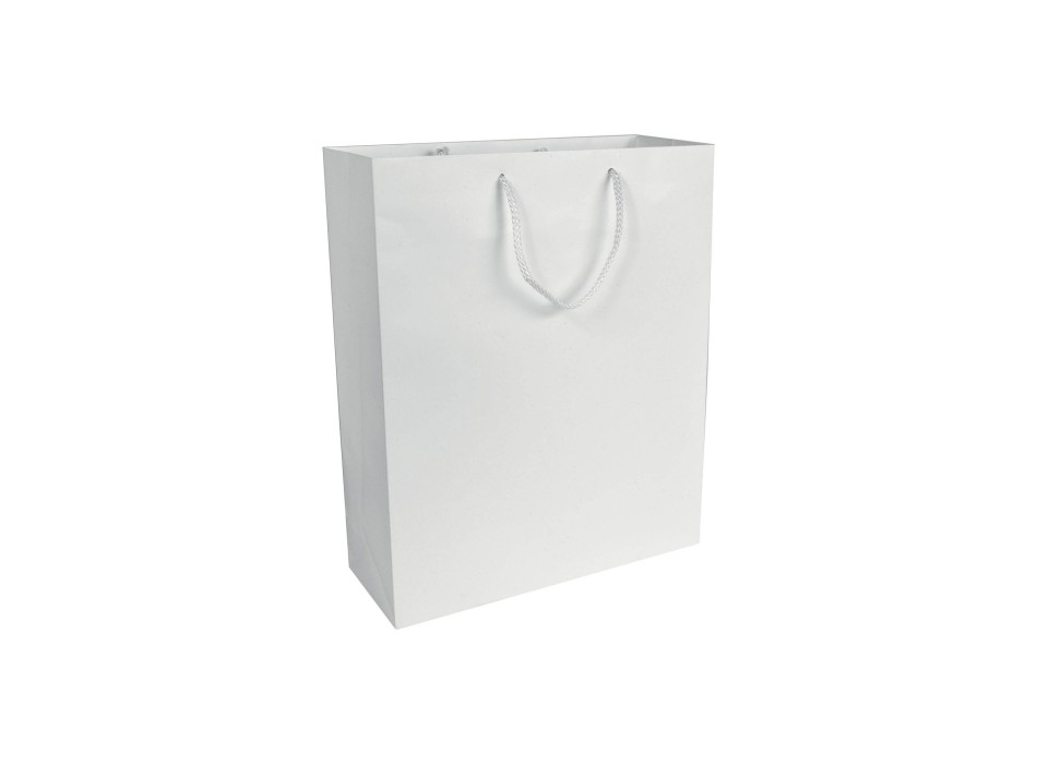 Shopper con soffietto in carta laminata opaca 157 g/m2 con rinforzo alla base FullGadgets.com