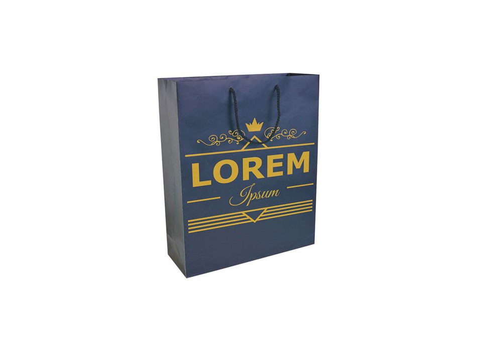 Shopper con soffietto in carta laminata opaca 157 g/m2 con rinforzo alla base FullGadgets.com