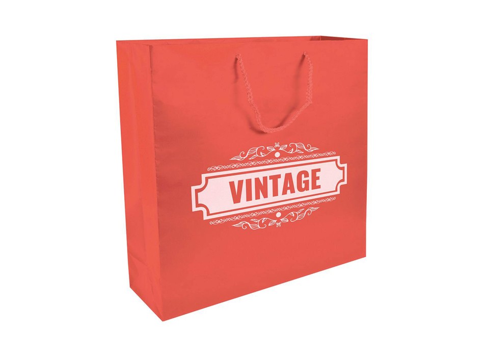 Shopper con soffietto in carta laminata opaca 157 g/m2 con rinforzo alla base FullGadgets.com