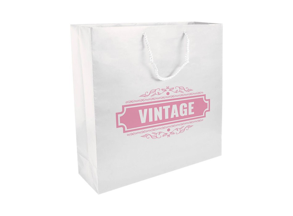 Shopper con soffietto in carta laminata opaca 157 g/m2 con rinforzo alla base FullGadgets.com