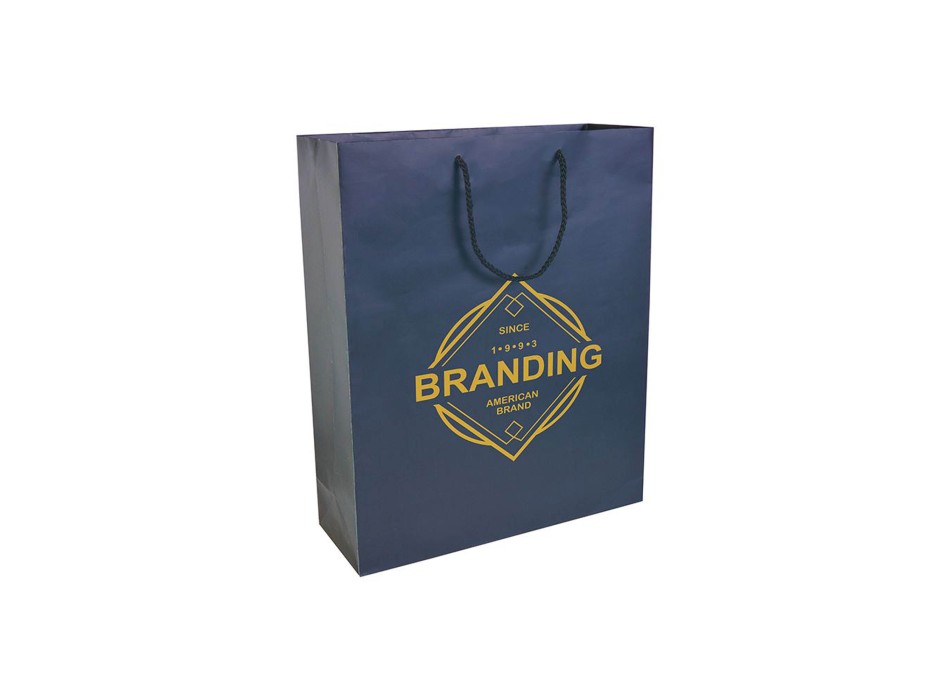 Shopper con soffietto in carta laminata opaca 157 g/m2 con rinforzo alla base FullGadgets.com