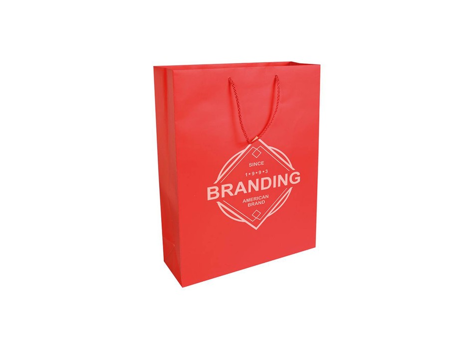 Shopper con soffietto in carta laminata opaca 157 g/m2 con rinforzo alla base FullGadgets.com