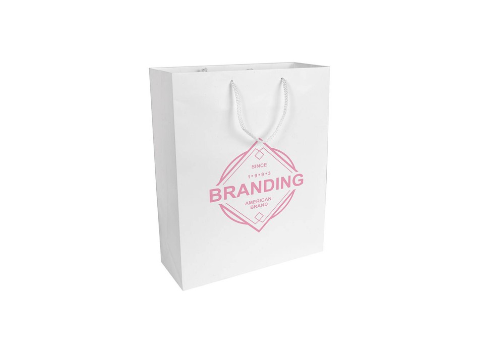 Shopper con soffietto in carta laminata opaca 157 g/m2 con rinforzo alla base FullGadgets.com