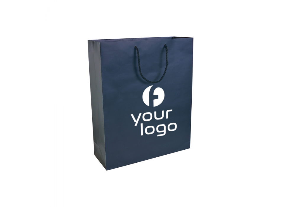 Shopper con soffietto in carta laminata opaca 157 g/m2 con rinforzo alla base FullGadgets.com