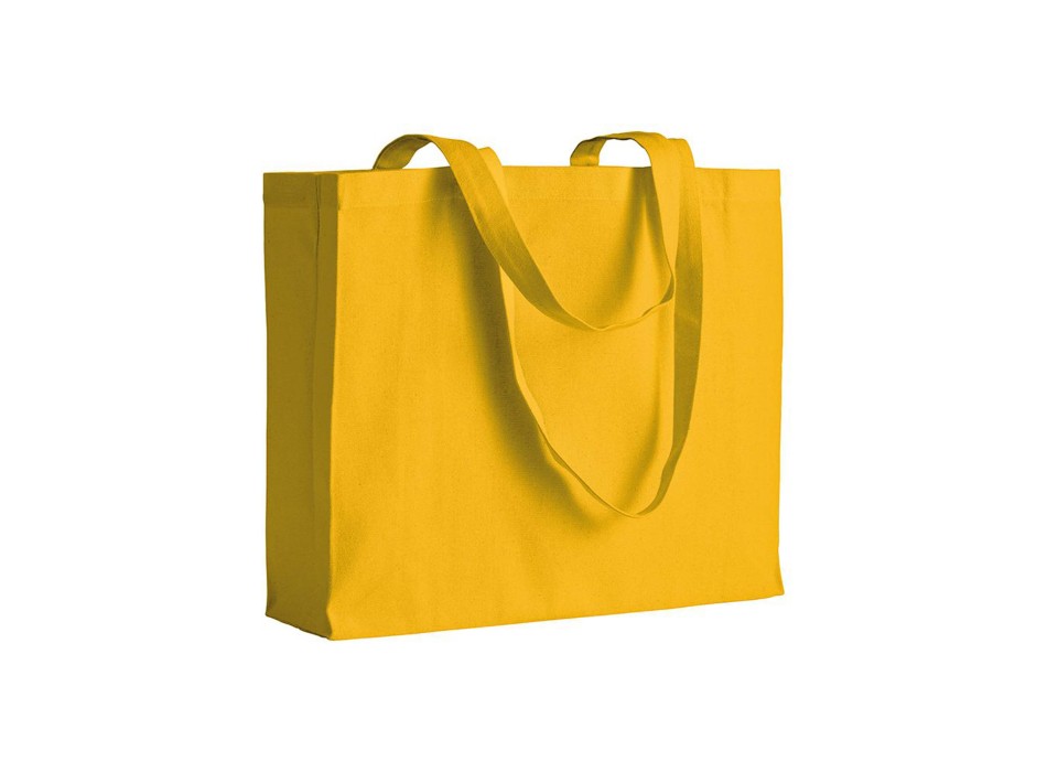 Shopper con soffietto in cotone 200 g/m2, manici lunghi FullGadgets.com