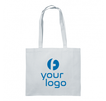 Shopper con soffietto in cotone 200 g/m2, manici lunghi FullGadgets.com