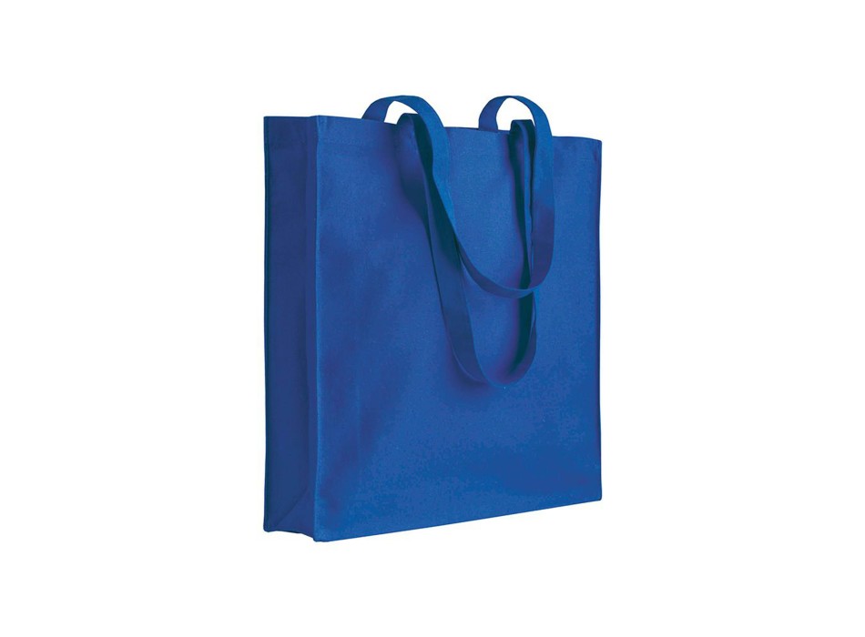 Shopper con soffietto in cotone 220 g/m2, manici lunghi FullGadgets.com