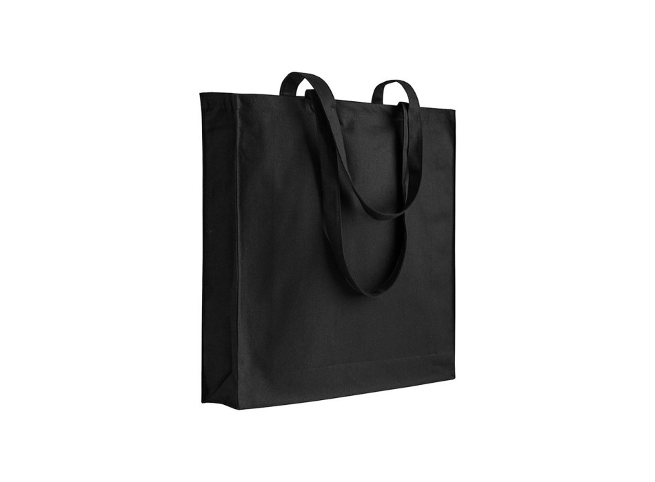 Shopper con soffietto in cotone 220 g/m2, manici lunghi FullGadgets.com