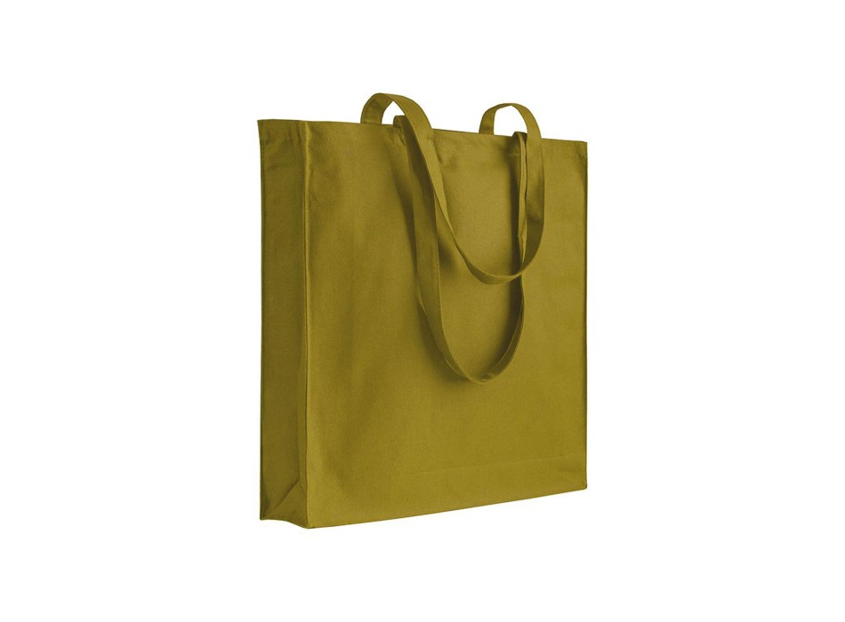 Shopper con soffietto in cotone 220 g/m2, manici lunghi FullGadgets.com
