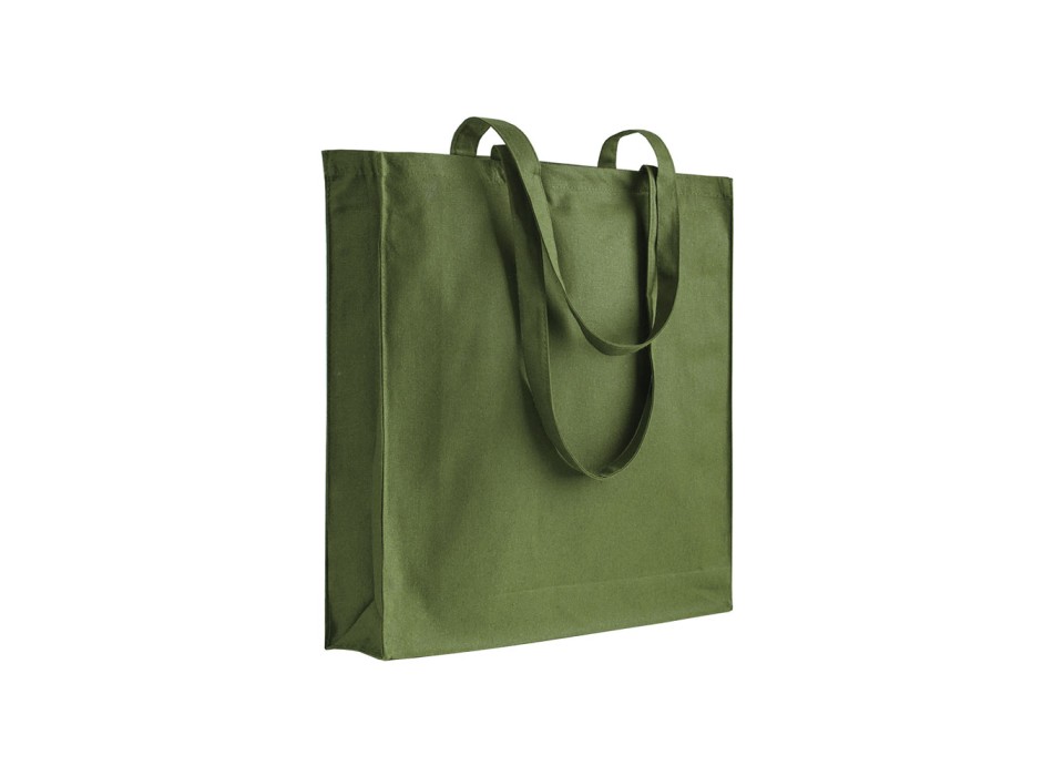 Shopper con soffietto in cotone 220 g/m2, manici lunghi FullGadgets.com