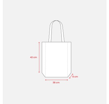 Shopper con soffietto in cotone 250 g/m2, manici lunghi e chiusura con zip FullGadgets.com