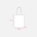 Shopper Con Soffietto Personalizzabile In Cotone 250 G/M2, Manici Lunghi E Chiusura Con Zip