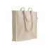 Shopper Con Soffietto Personalizzabile In Cotone Organico 150 G/M2, Manici Lunghi