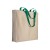 Shopper Con Soffietto In Cotone Naturale 220 G/M2, Manici Lunghi Colorati Personalizzabili
