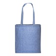 Shopper con soffietto in cotone riciclato 150 g/m2 effetto melange, manici lunghi FullGadgets.com