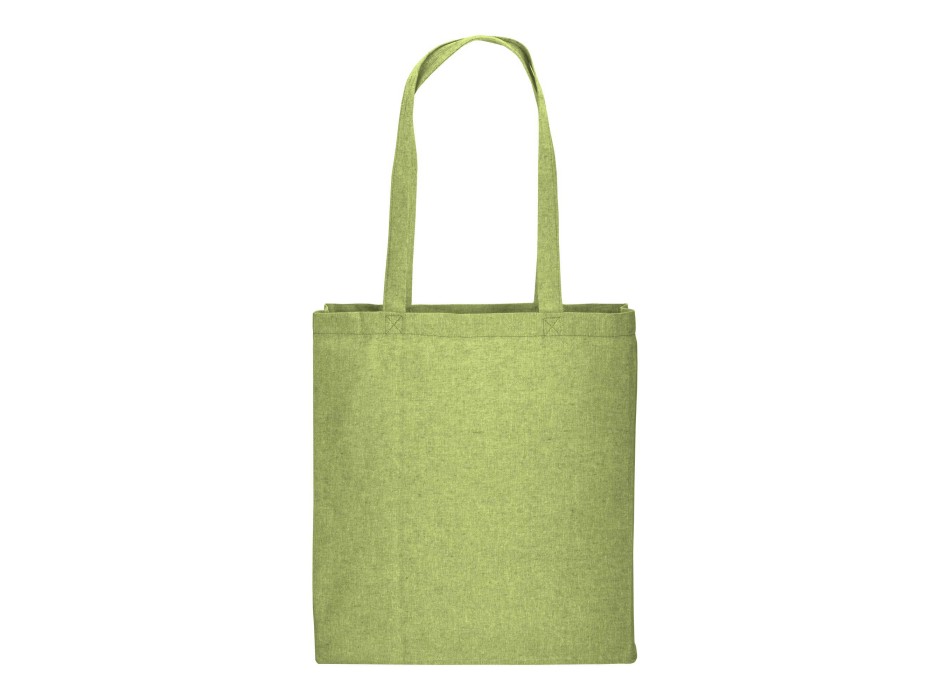 Shopper con soffietto in cotone riciclato 150 g/m2 effetto melange, manici lunghi FullGadgets.com