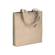 Shopper con soffietto in cotone riciclato 150 g/m2 effetto melange, manici lunghi FullGadgets.com