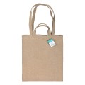 Shopper con soffietto in cotone riciclato  280 g/m2, con doppi manici.