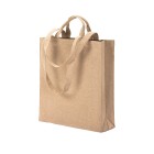 Shopper con soffietto in cotone riciclato  280 g/m2, con doppi manici. FullGadgets.com