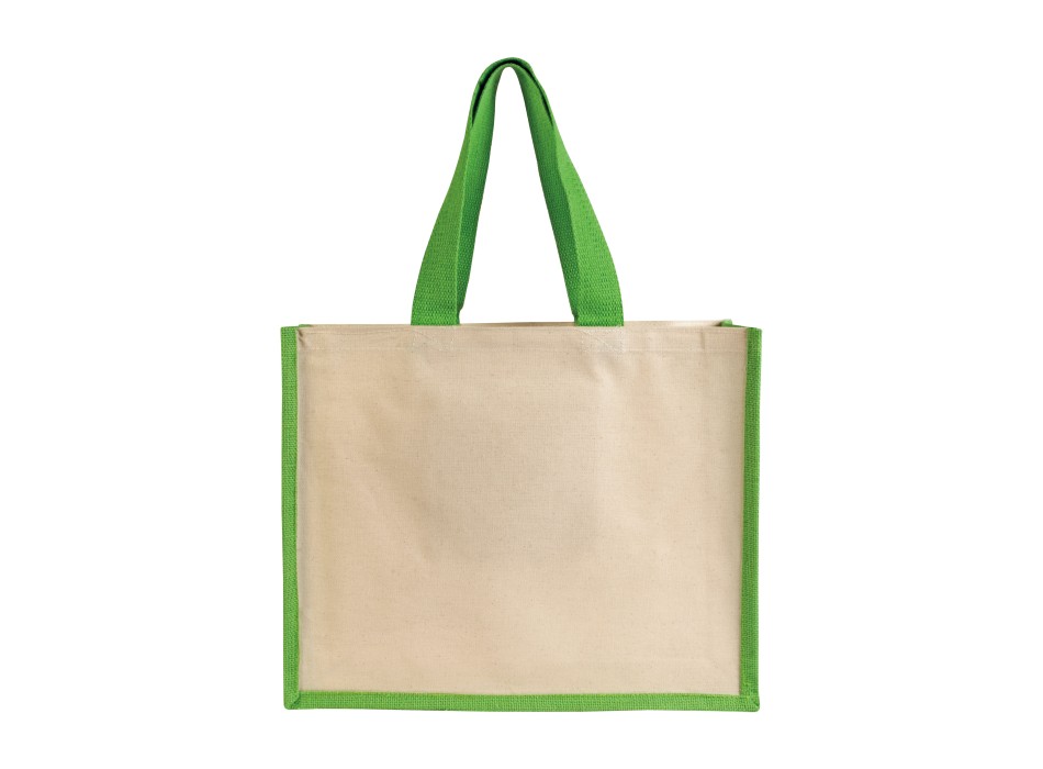 Shopper con soffietto in juta e canvas FullGadgets.com