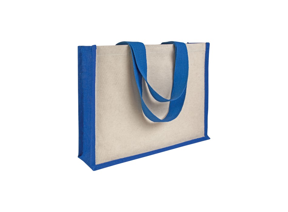 Shopper con soffietto in juta e canvas FullGadgets.com