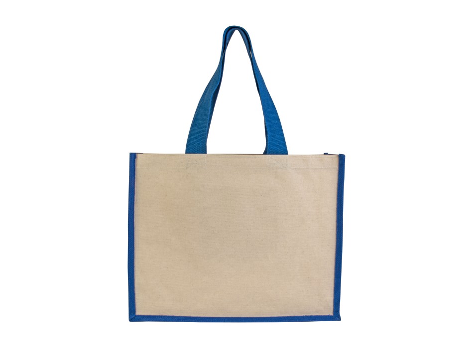 Shopper con soffietto in juta e canvas FullGadgets.com