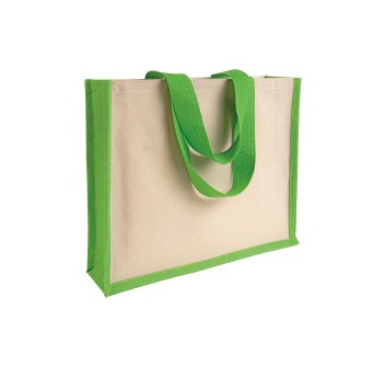 Shopper con soffietto in juta e canvas FullGadgets.com