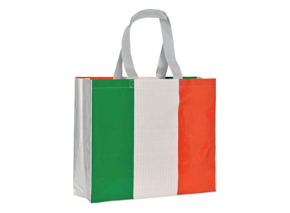Shopper con soffietto in PP laminato 120 g/m2, manici lunghi a nastro FullGadgets.com