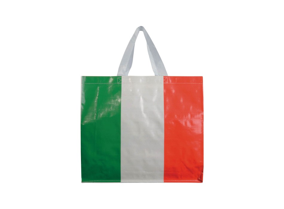 Shopper con soffietto in PP laminato 120 g/m2, manici lunghi a nastro FullGadgets.com