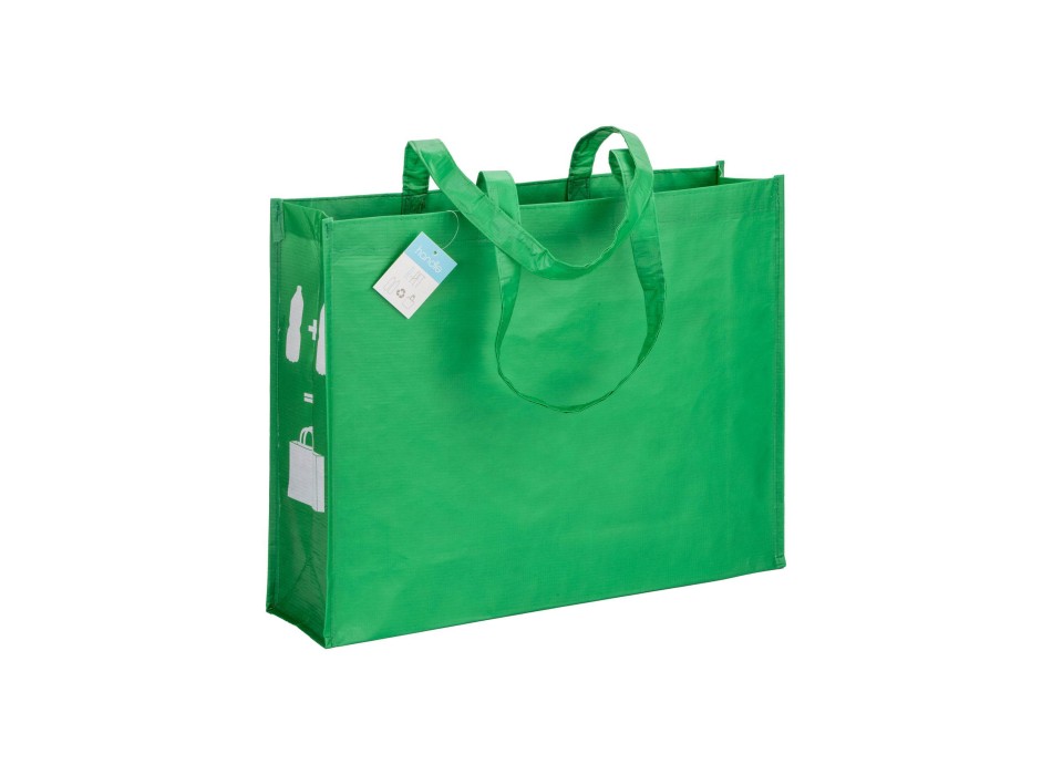 Shopper con soffietto in R-PET (plastica riciclata), manici lunghi FullGadgets.com