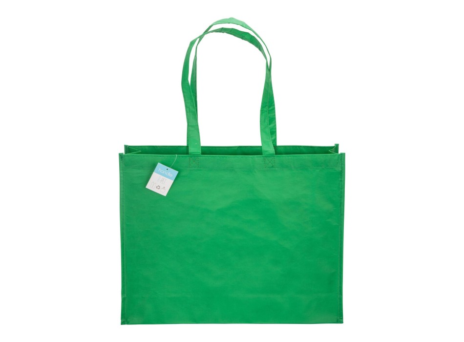 Shopper con soffietto in R-PET (plastica riciclata), manici lunghi FullGadgets.com